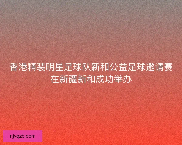 香港精装明星足球队新和公益足球邀请赛在新疆新和成功举办